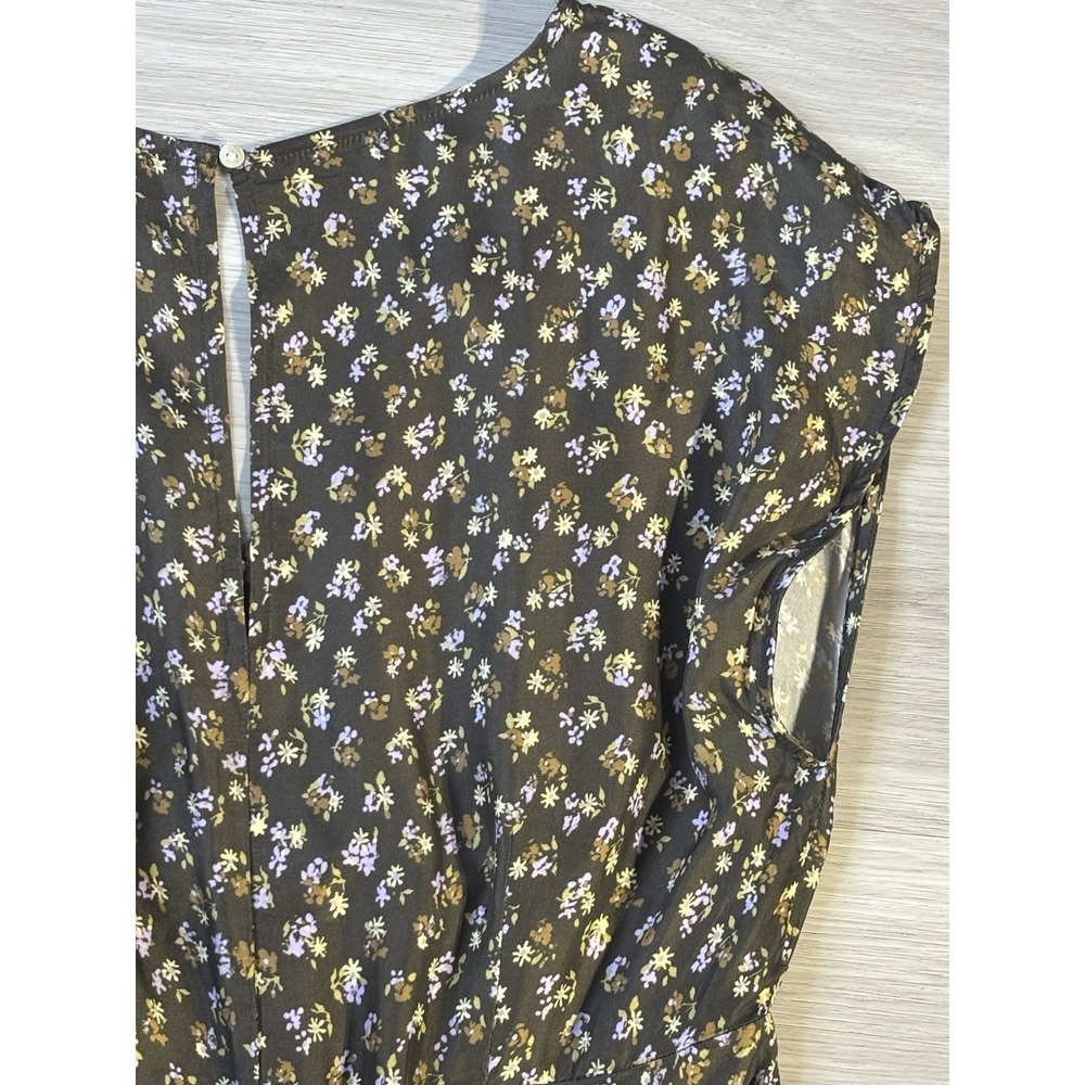 Madewell Dark green and Cream Patterned Midi Dress Size 8 - Picture 9 of 9
